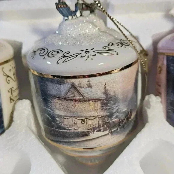Thomas Kinkade Christmas Ornaments EUC - Picture 3 of 5